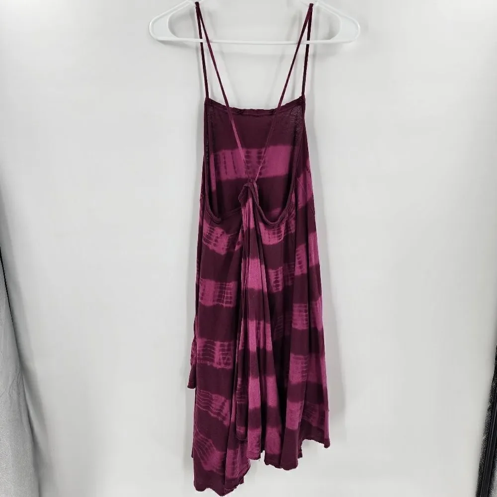 Free people dress flowy medium tie dye purple pink
